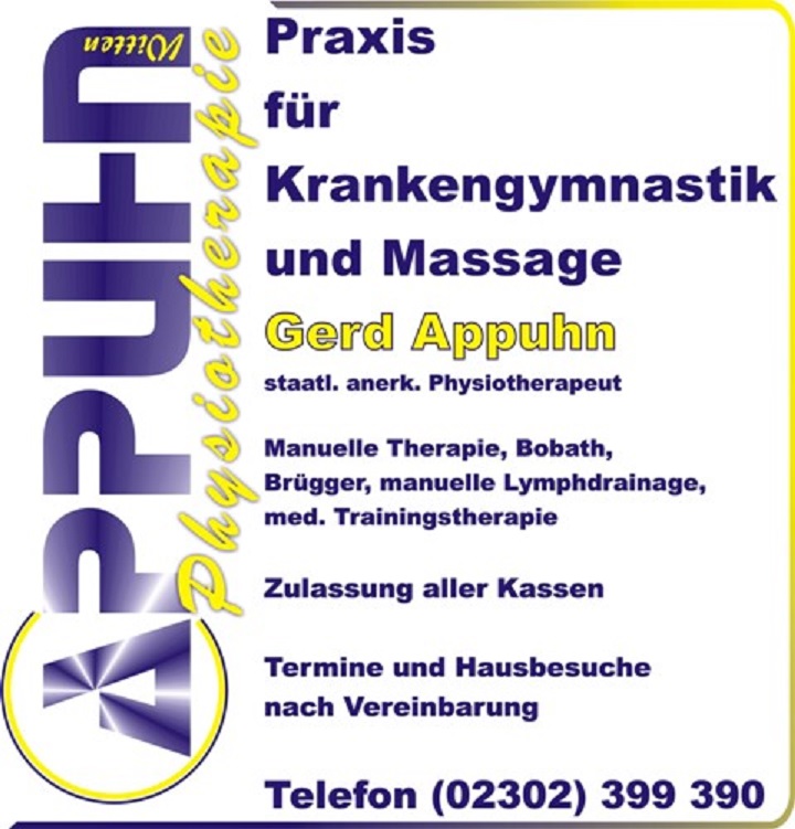 Praxisschild Physiotherapie Appuhn